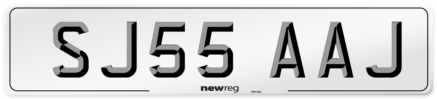 SJ55 AAJ Number Plate from New Reg